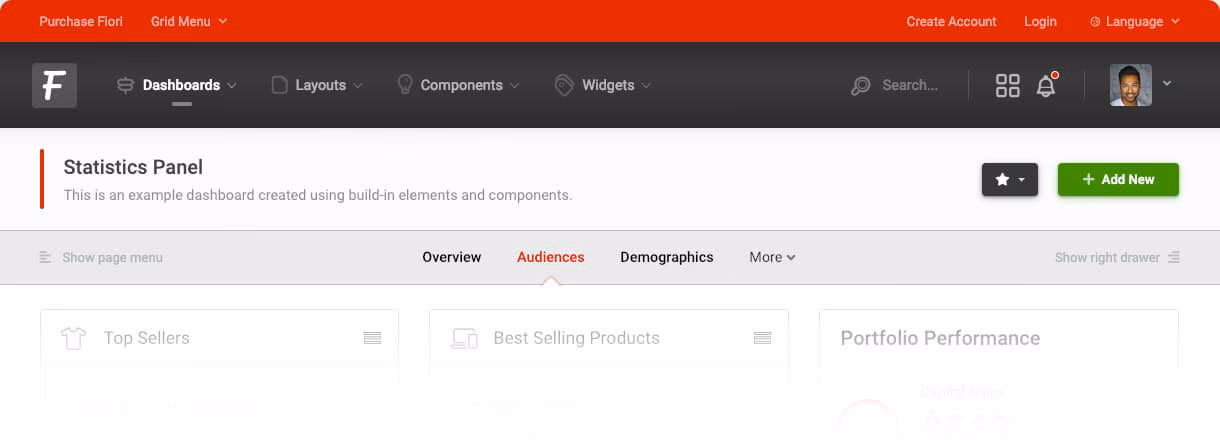 Fiori Bootstrap 5 Admin Theme PRO screenshot 5