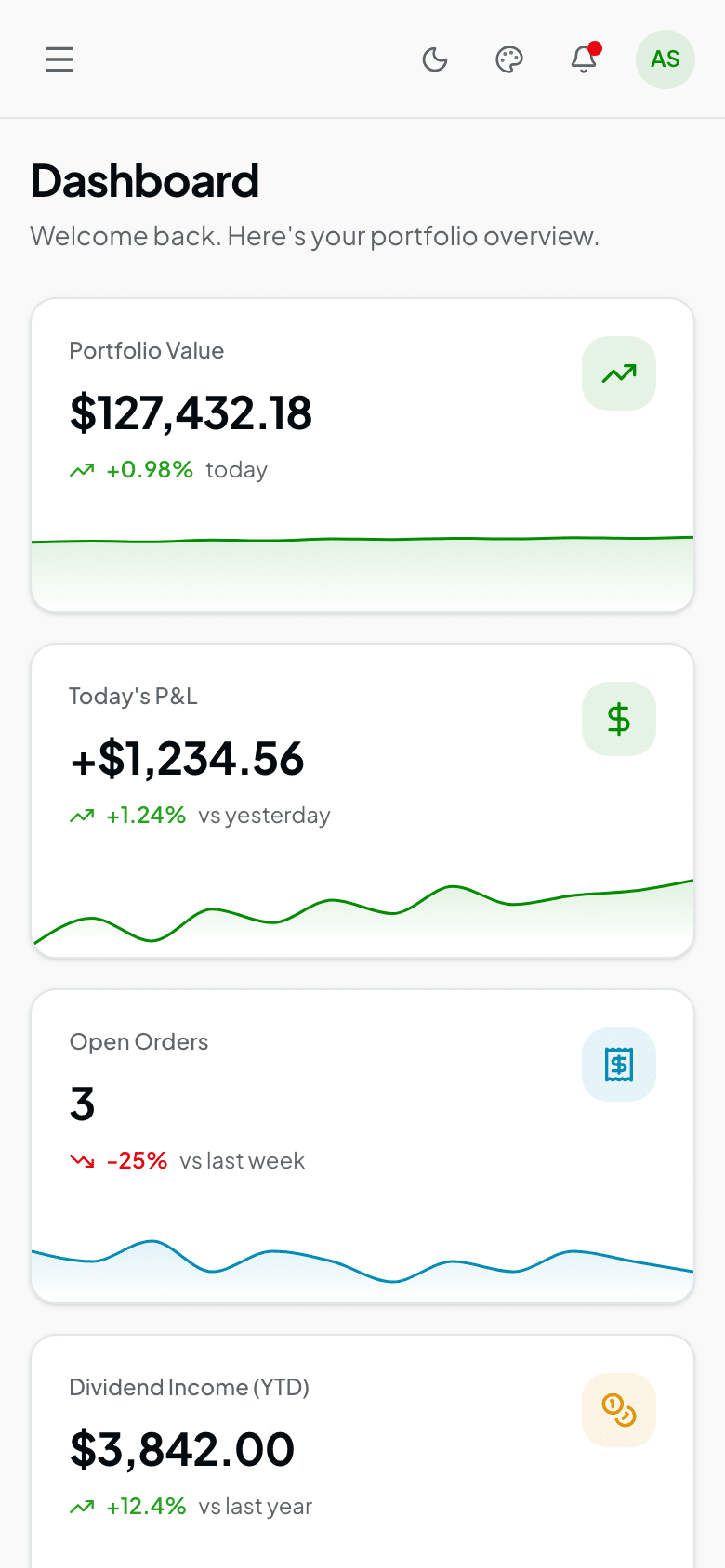 Vault – Investment Platform Dashboard Template