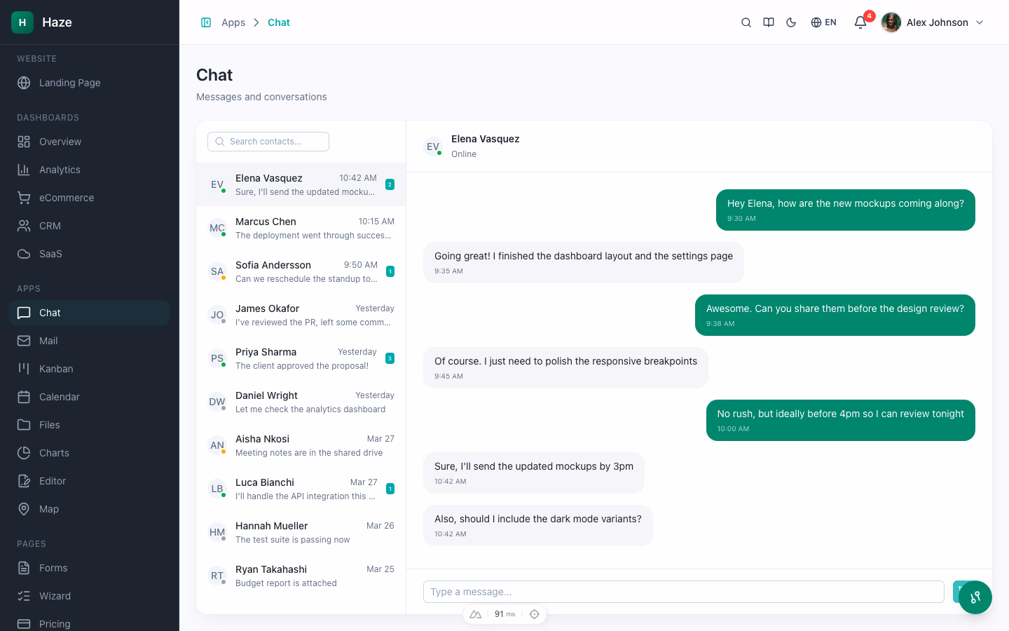 Haze Dashboard — Nuxt Edition
