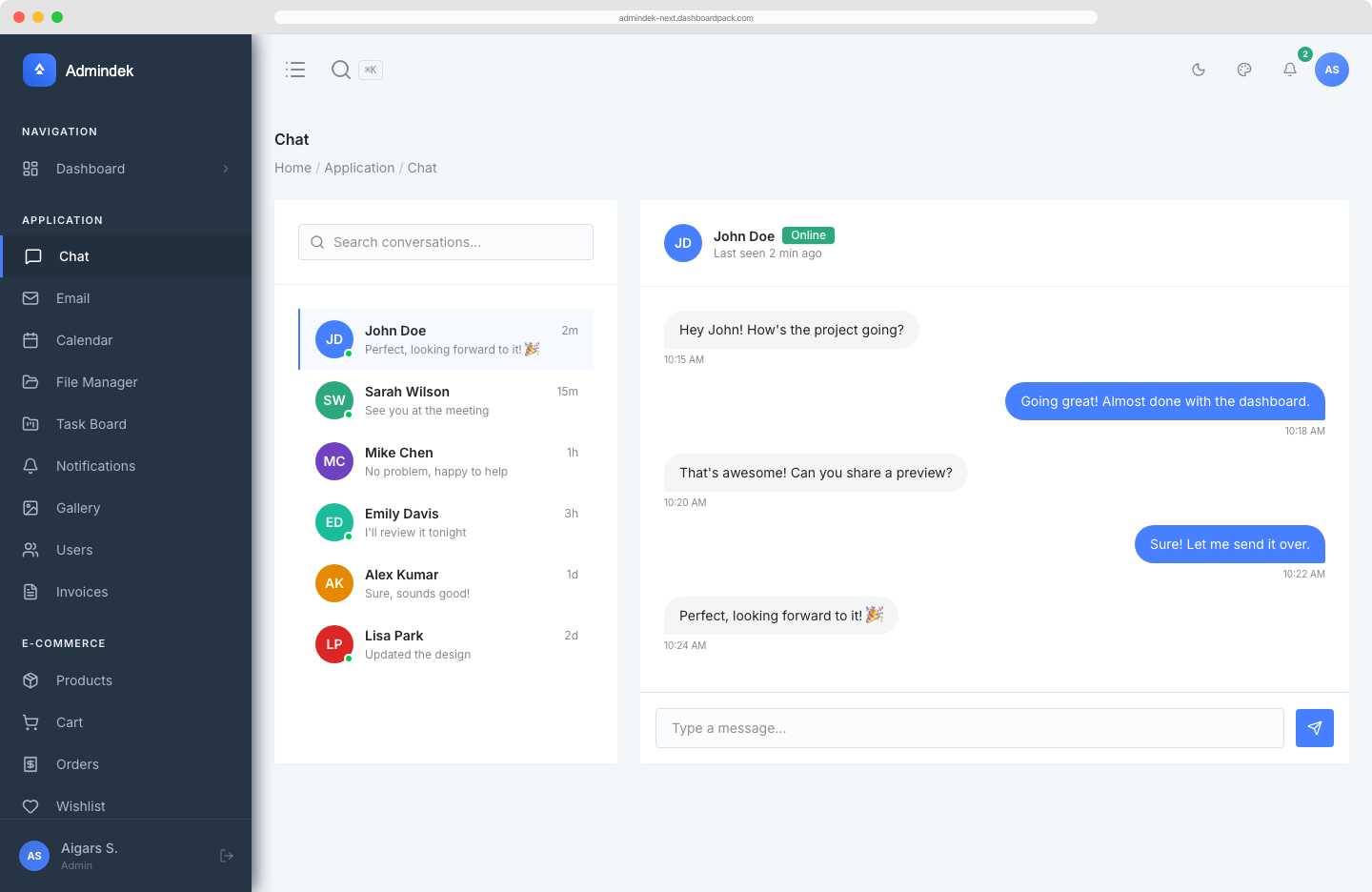 Admindek — Next.js Edition