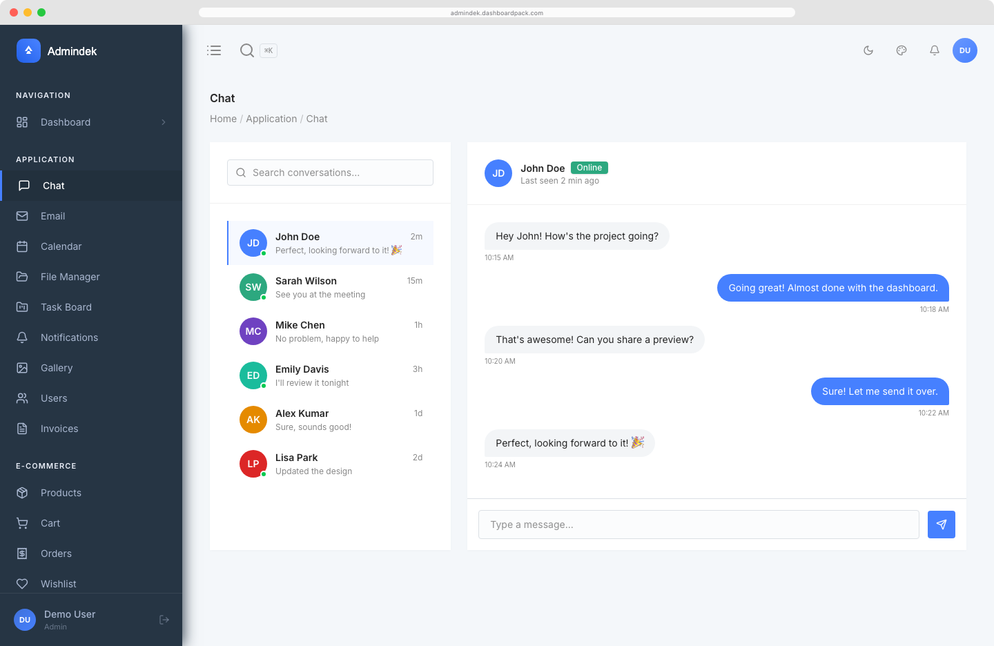 Admindek — Laravel Edition