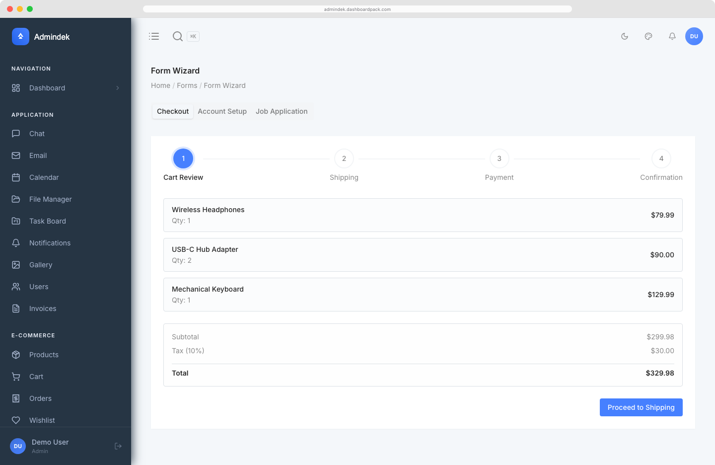 Admindek — Laravel Edition