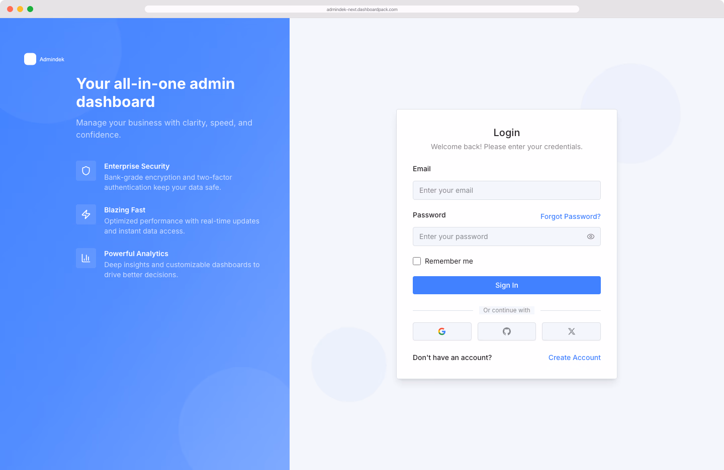 Admindek — Next.js Edition