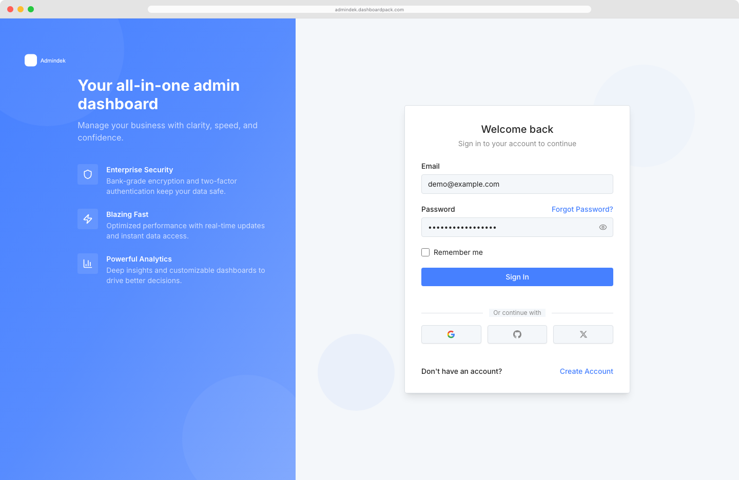 Admindek — Laravel Edition
