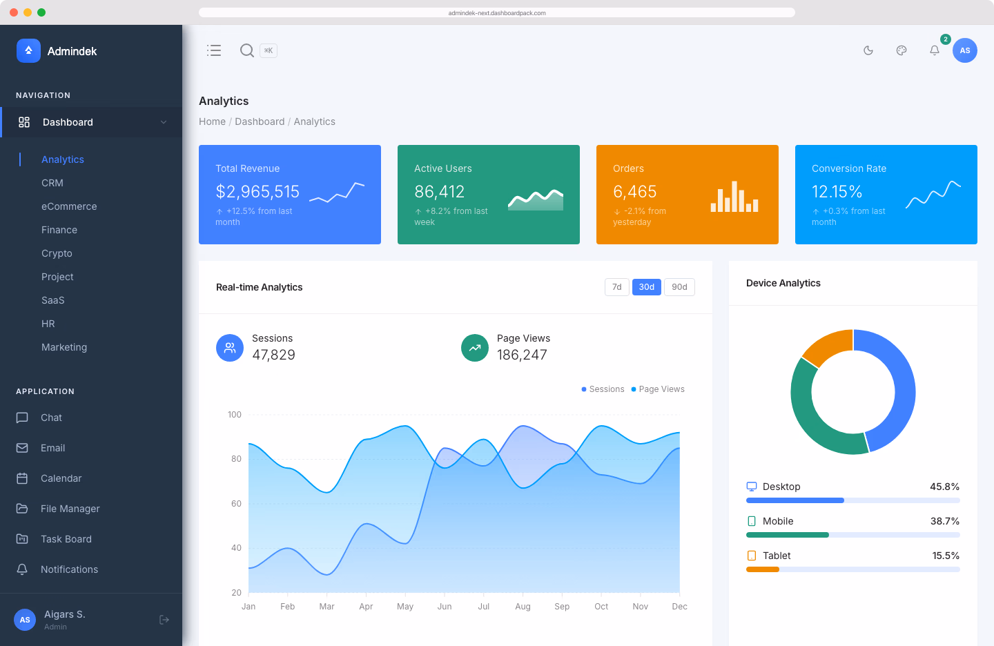 Admindek — Next.js Edition