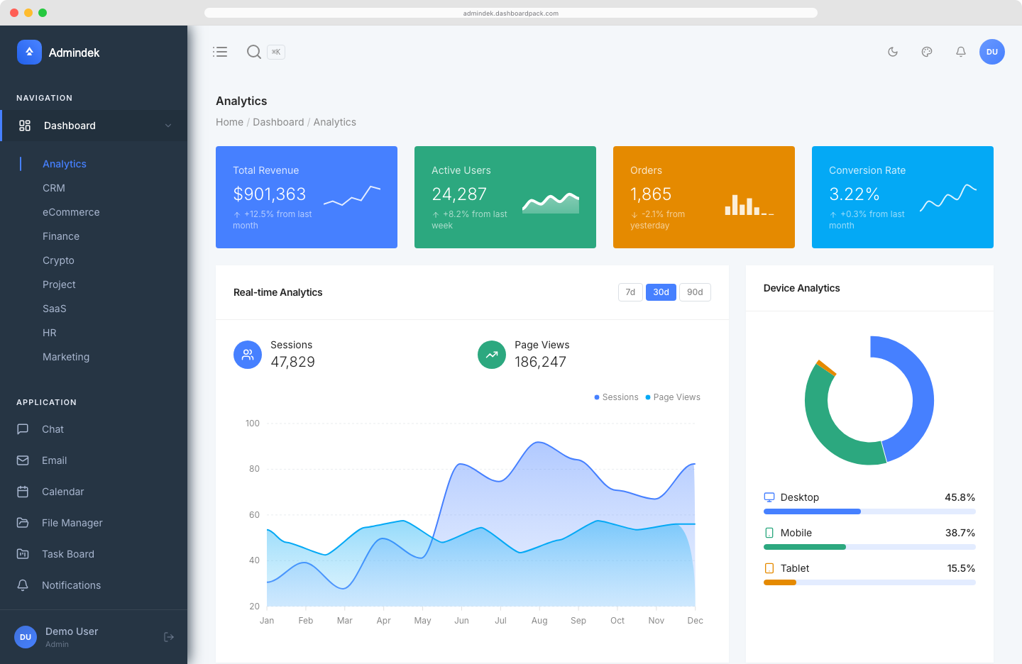 Admindek — Laravel Edition