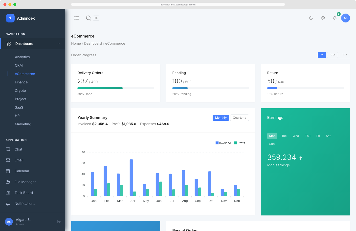 Admindek — Next.js Edition