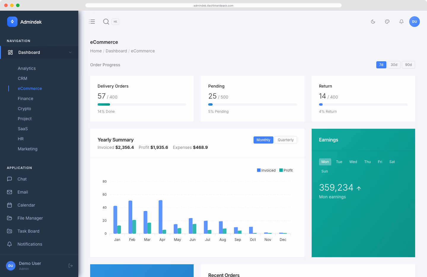 Admindek — Laravel Edition