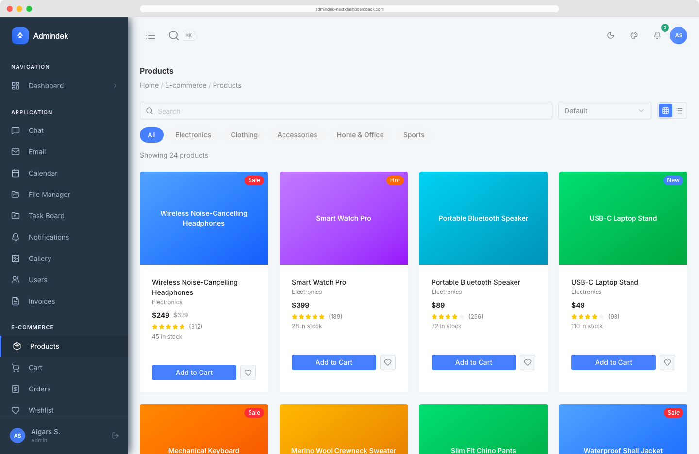 Admindek — Next.js Edition
