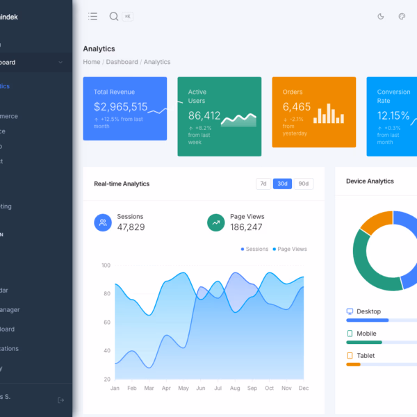Admindek Dashboard Preview