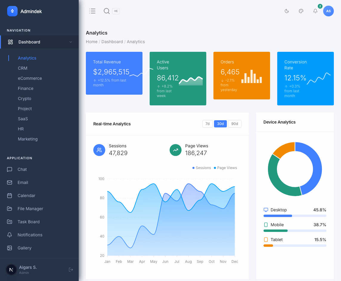 Admindek — Next.js Edition