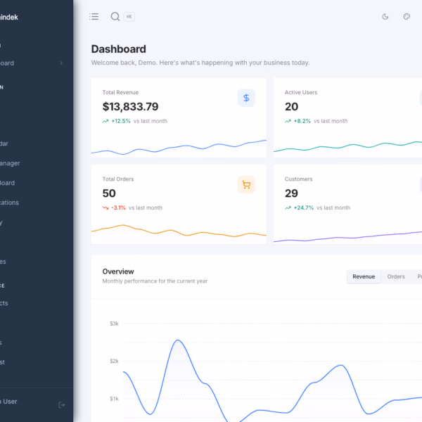 Admindek Dashboard — Laravel Edition Preview