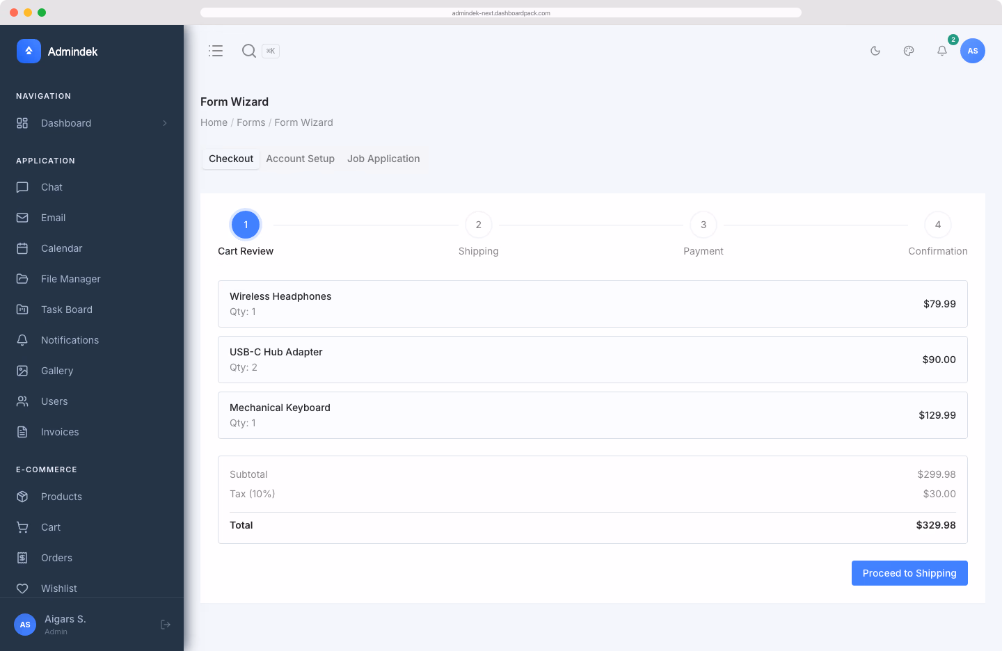 Admindek — Next.js Edition