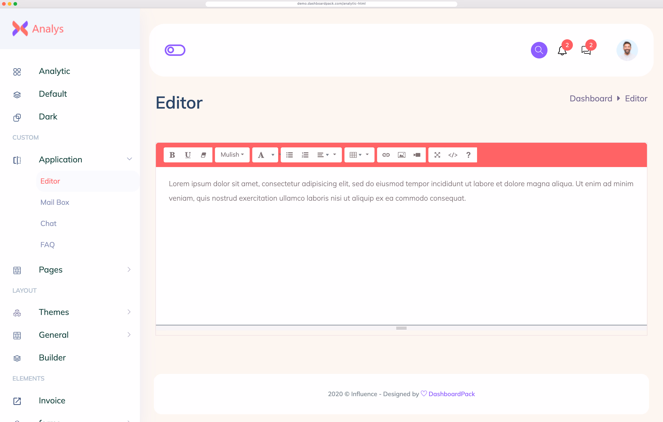 Analytic Dashboard