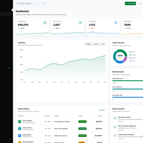 Apex Dashboard — Next.js 16 Admin Template