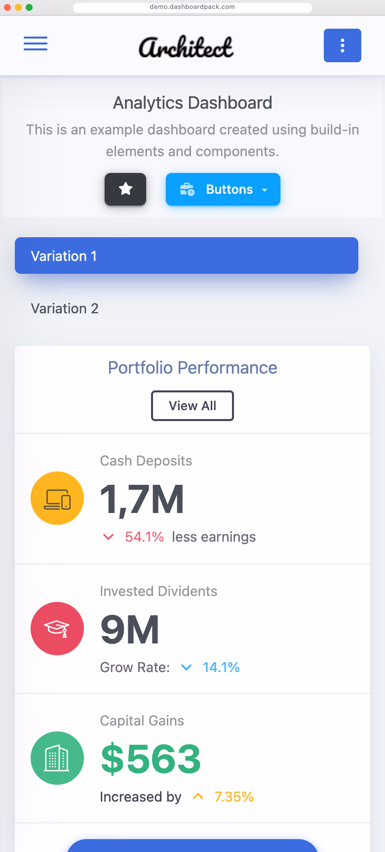 ArchitectUI Dashboard HTML PRO