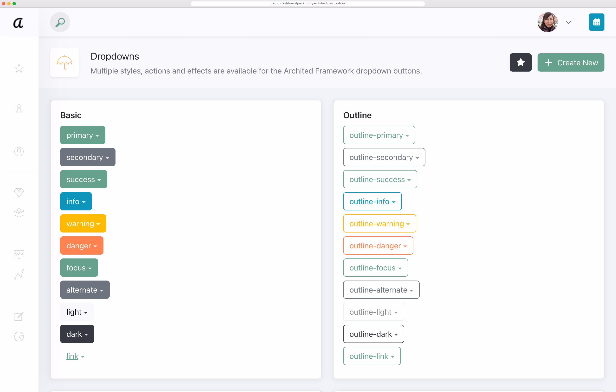 ArchitectUI Dashboard Vue Free