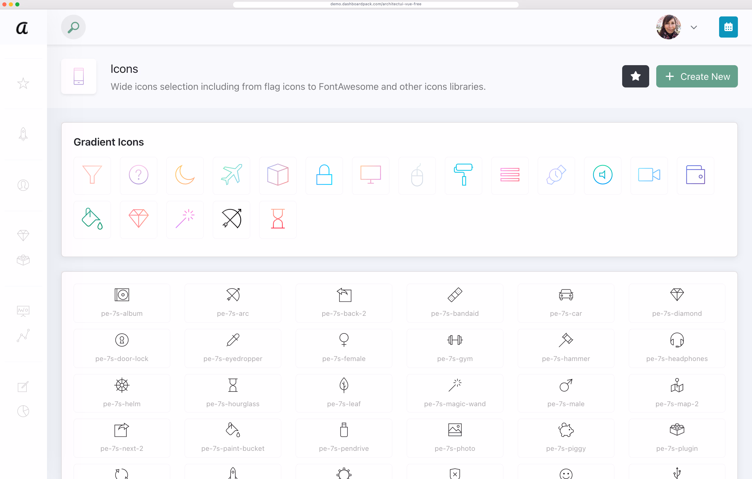 ArchitectUI Dashboard Vue Free