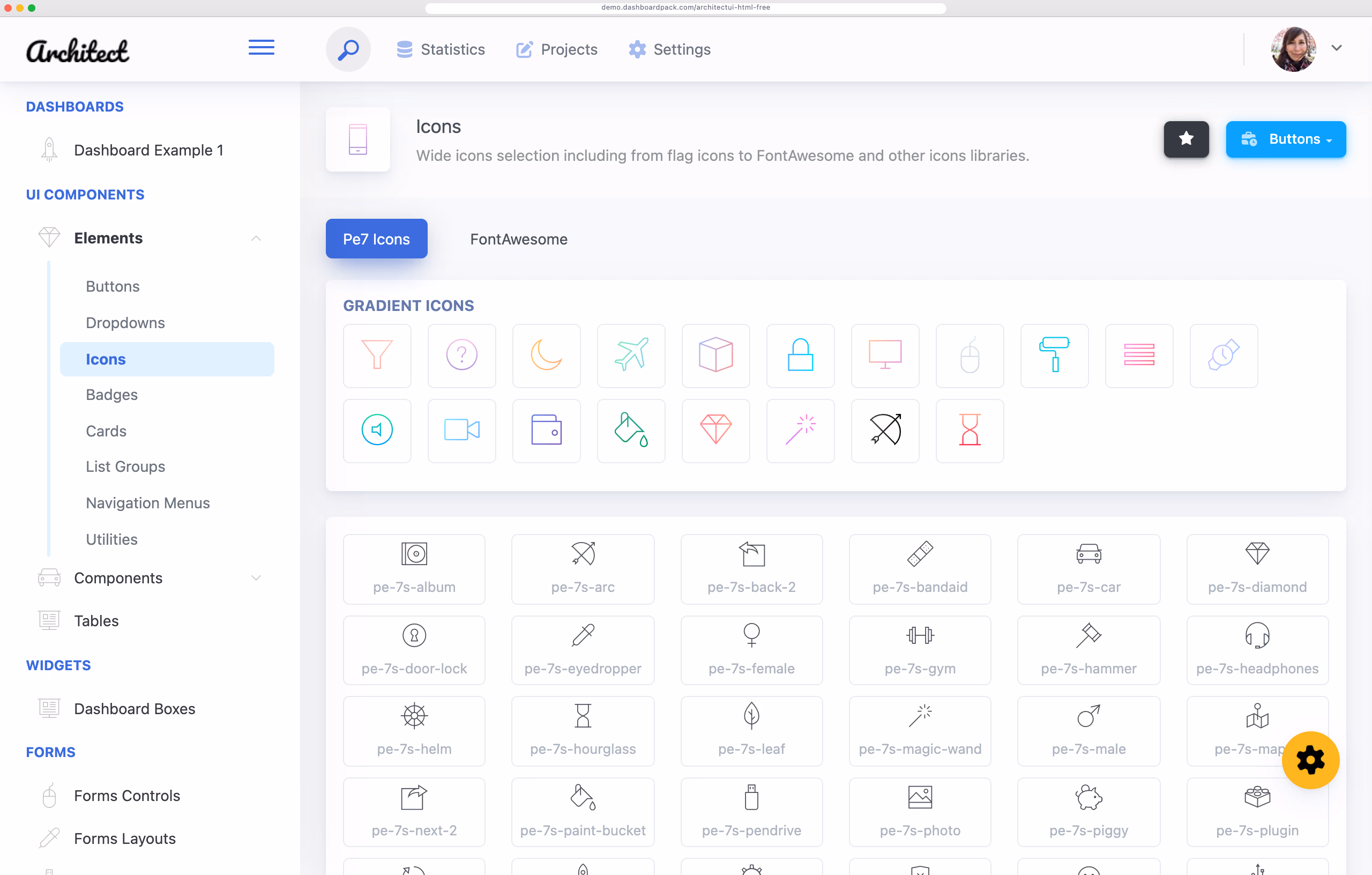 ArchitectUI HTML Dashboard Free