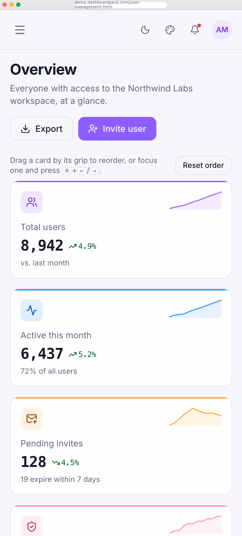User Management Dashboard